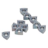 Yosoo Health Gear 10 Stück Hartmetalleinsätze, Verzinnte Hartmetall-Dreheinsätze Zum Drehen und Schlichten, Hohe Schnittgeschwindigkeit, Geringe Reibung, Verschleißfest, für den Einsatz auf (10