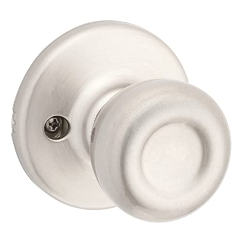 Image of Kwikset 92001-565 Tylo Passage Hall /Closet Knob in Satin Nickel (Pack of 2)