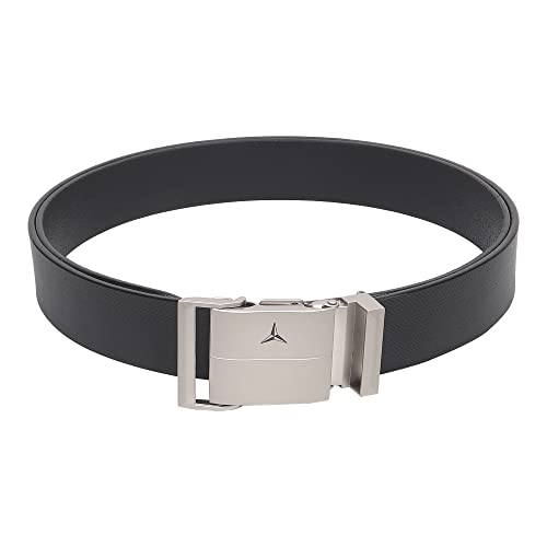 Image of Men's Formal Genuine Leather Auto-lock Adjustable Belt (JAFA-37-BL)