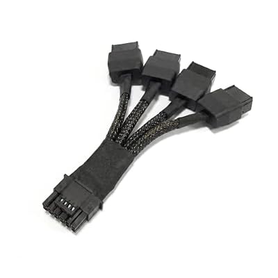 4x8 Pin to 12VHPWR Extension Cable – 16 Pin (12+4) Male to 4x8 Pin Female PCIe 5.0 Adapter, 600W 16AWG Short 3.94in (10cm) Sleeved Extender for RTX 5090/5080/4090/4080/4070 Ti/3090 Ti, 4 Connectors