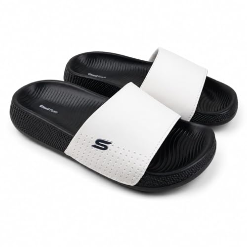 Image of Men's Cloud Foam Slides Slippers | Lightweight Comfortable Bathroom Slides for Men | Soft Cushioned Anti-Slip Daily Wear Sandals | Indoor Outdoor Casual Footwear