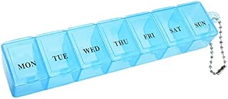 Pill Box Organiser 7 Day One Time a Day Pill Dispenser Storage Case for Medication, Supplements, Vitamins and Cod Liver Oil