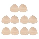 Inserti per reggiseno, inserti triangolari per reggiseno sportivo, 5 paia di copricapezzoli morbidi e traspiranti, con strato massaggiante ispessito, per reggiseno sportivo A/B o C/D, coppa D/E,
