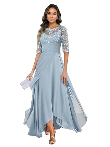 Lindo Novia Mother of The Bride Dresses for Wedding Lace Appliques Chiffon Formal Wedding Guest Dress for Women 2025