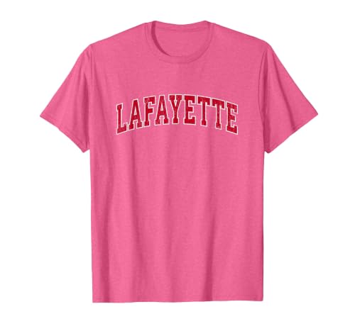 Lafayette California CA Vintage Sports Design Red Design T-Shirt, Men, Pink Heather, XX-Large