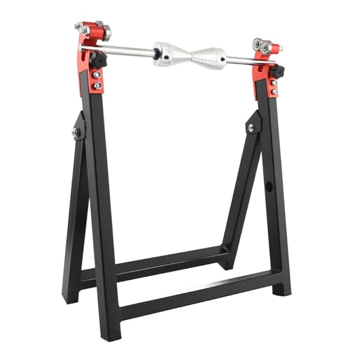 Ausla Motorrad-Rad-Statik-Auswuchtmaschine, Stahl Schwarz Verschleißfest Haltbarkeit Motorrad-Rad-Auswuchtmaschine für die Garage