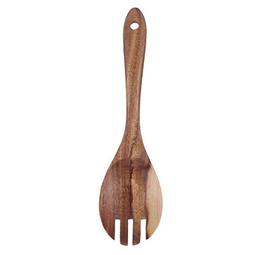 Teak Wood Tableware Long Lasting Dining Home Kitchen Utensils (26 * 6.5 salad fork)