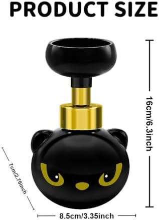 Cat Paw Soap Dispenser, Black Kitty Foaming Pump Creates Paw Foam,2PC - 5