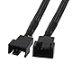 2Pack Computer PC PWM Lüfter Splitter Kabel 1 auf 2 (4 Pin+3 Pin)