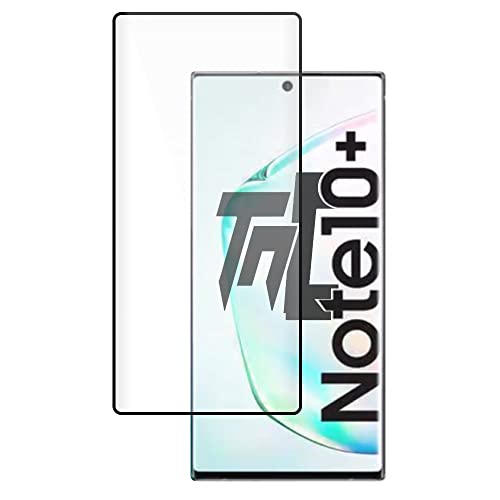 Verre trempé incurvé 3D pour Samsung Galaxy Note 10+ noir avec silicone