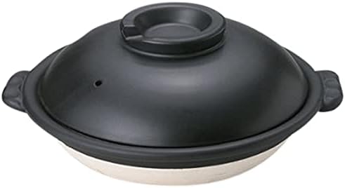 Set of 3 Spoon Pot, Black No. 8 Spoon Pot, 11.0 x 10.2 inches (28 x 25 x 10.5 cm), Banko Ware Direct Fire, Japanese Tableware, Sake Cup, Restaurant, Inn, Commercial Use