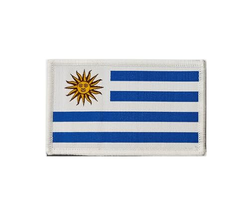Bestickte Aufnäher Uruguay-Flagge mit offiziellen Farben, gesticktes Wappen, bestickte Motorradflicken, Militär-Patch, Uruguay (Uruguay)