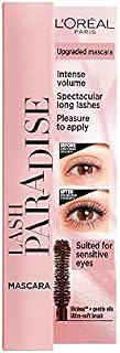 LOréal Paris Paradise, Intense Volume, Castor Oil-Enriched, Eyelash Lengthening Mascara, Flake Free Formula, Soft Mascara Brush, Black