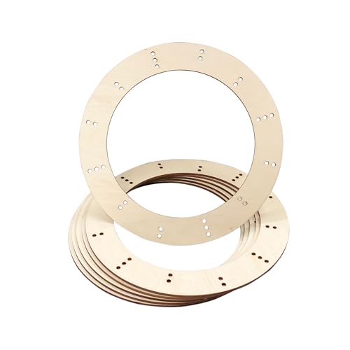 11 Inch 6 Pack Unfinished Wooden Wreath Rings Crafts Hanging