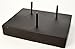HQRP-Crystal Black Three Prong Wood Display Stand Pedestal for Large Spheres / Eggs / Clusters / Minerals and other Collectible Stone Crystals