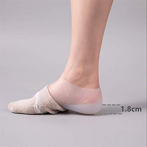 ZMXZMQ Copas para Los Talones, Protectores De Calcetines De Silicona Transpirables, para Hombres Y Mujeres,1.8+1cm,S