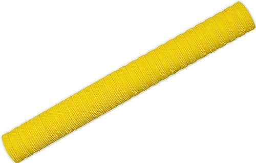 ND Sports New Cricket Bat Grips Handle Replacement Rubber Coil Grip UK (Yellow)
