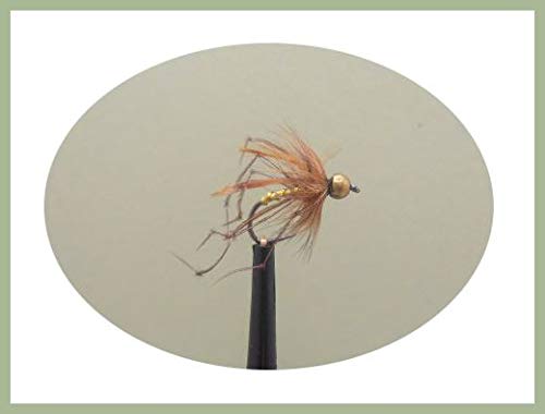 Barbless Daddy long Legs Flies, 6 Pack Goldhead Daddy's size 10, trout flies