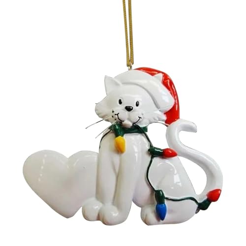 ECOMISTIQ®Xmas Tree Hanging Décorations Car Festival Porch Door Christmas Cat Ornament White|Home & Garden | Holiday & Seasonal Décor| Christmas &...