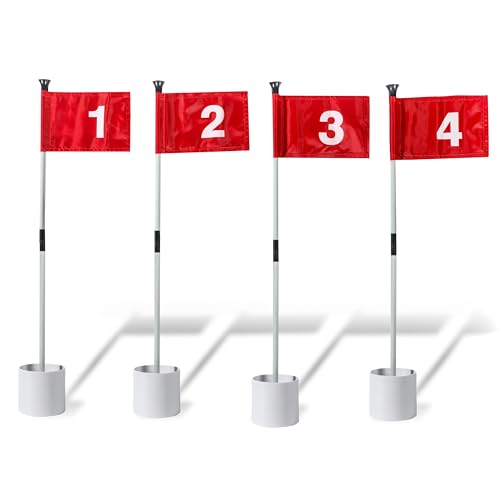 Trademark Innovations Putting Green Flags Outdoor Putting Green for Backyard Golf Hole Cup Golf Flagstick