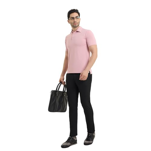 Image of Mauve Mens Smart Stretch Polo | Comfortable Work & Casual | Breathable | All-Day Wear