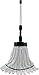 White Industrial Microfiber Looped-end Wet mop kit with Aluminum Extension Handle