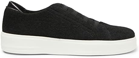 Dearfoams Women's Original Comfort Elastic Lace Sneaker, Black, 6 | Image 1