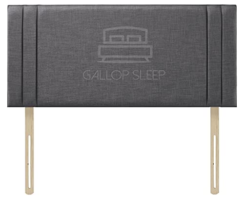 Gallop Sleep RIO 2 Linen Headboard for Divan Bed | Bedroom furniture (Charcoal, Single 3 FEET, Height 20 INCHES)