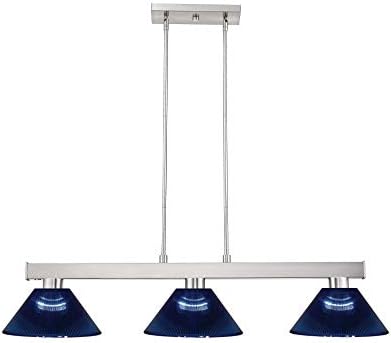 Z-Lite 3 Light Billiard Light 152BN-ARDB, Silver,8.00x46.00x14.00