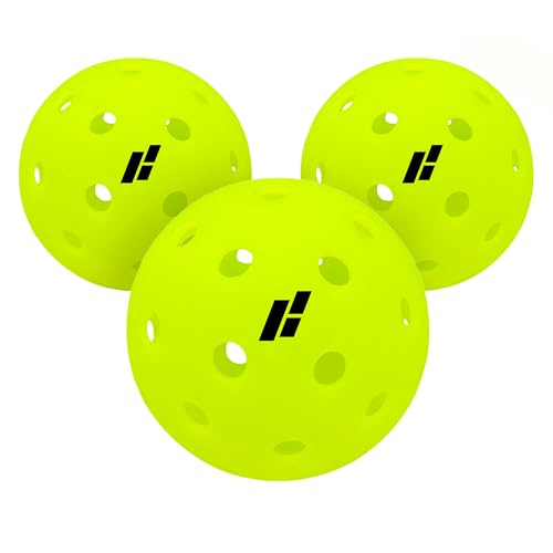 CORE Pickleball-IMPACT40 | Outdoor Pickleball Balls - Durable, Regulation Size - USAPA Approved & Offical Brand-Pickleball World Cup (Neon - 3 Pack)
