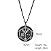 Pentacle of Jupiter Solomon Seal Talisman Amulet Pendant Necklace Hexagram Stainless Steel Long Chain Necklaces for Men (Silver,60cm, Jupiter 5th)