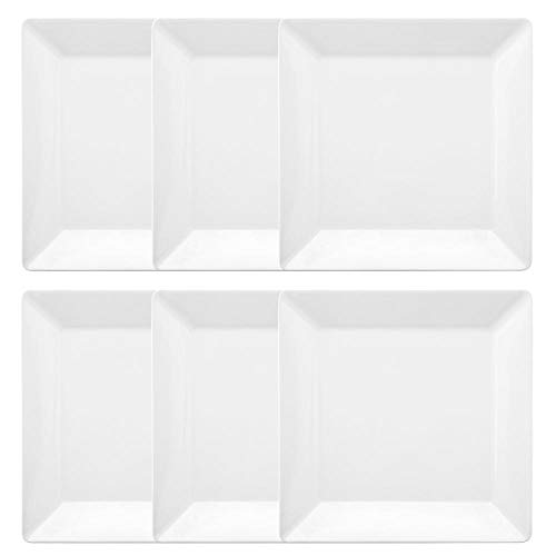 1 Cj. C/6 Pratos Raso 26, 5x26, 5cm Quartier White - Gm12-2000 Oxford Branco