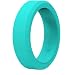 BONDWELL Silicone Wedding Ring for Women (Teal) Save Your Finger & A Marriage Safe, Rubber, Durable Band for Active Athletes, Wives, Yoga, Workout, Medical - 100% Guarantee (6)