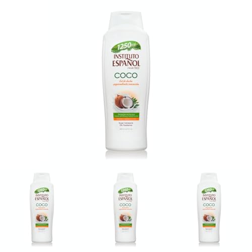 Instituto Español Gel De Baño De Coco - 250 Ml, Frutal (Paquete de 4)
