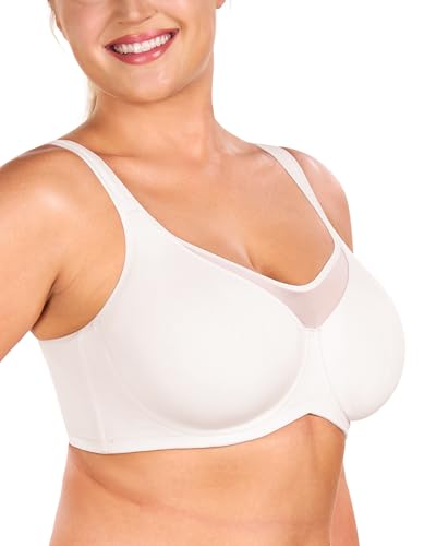 Image of HSIA Minimizer Bras for Women Plus Size, Full Coverage Coolcomfort T Shirt Unlined Bra with Underwire for Heavy Breast