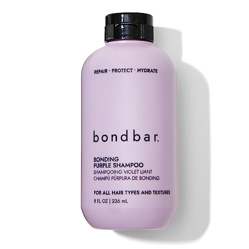 Bondbar Purple Brightening Shampoo For Blonde, Lightened & Gray Hair, Neutralizes Brassiness, Repairs, Protects, Hydrates, Vegan, Cruelty-Free, 8 Fl. Oz #TOP4