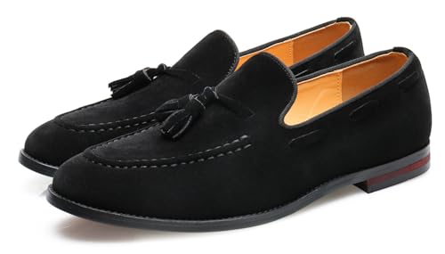 Mens Tassel Loafers Slip On Dress Shoes for Men Suede Business Casual Penny Loafers Prom Wedding Tuxedo Moccasins Comfort Shoes4