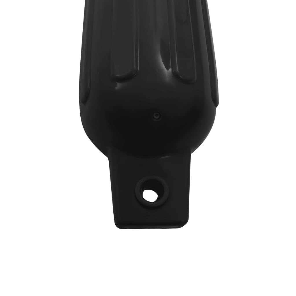 Tomostar Lot de 4 Pare Battage pour Bateau, Pare-Battage Garde-Boue Pare-Chocs Défense de Bateau Gonflable pour Amarrage 4 pcs Noir 41x11,5 cm PVC