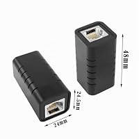 GINTOOYUN 2 Stück RJ45 Ethernet Überspannungsschutz 8P 8C RJ45 Kupplung Buchse zu Buchse Indoor-Netzwerk-Ableiter für Router, Laptops, Switches, Computer, etc – Ansicht 7