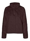 Reguläre Passform VERO MODA Female Jacke Kurze Kunstfell MChocolate Plum