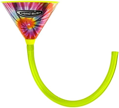 Head Rush Tye DYE Beer Bong - Beer Funnel with Long Tube - Beer Accessories & Drinking Games for Adults Party - Drink Funnel with a Thick Flexible Hose - Beer Bong with Designs -Ultimate (2FT)