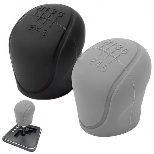 PYRUVAE 2 Pieces Car Gear Shift Knob Cover, Silicone Gear Shift Lever Cover, Shift Lever Protector Cover for Anti-Slip, Universal Car Decoration Accessories