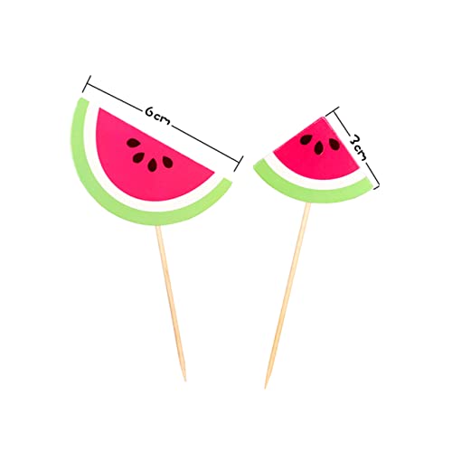 HONMEET 24 Peças Decoração De Verão Decoração De Frutas Decorações De Cupcake Palhetas De Bolo De Me