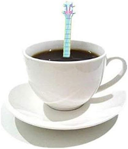 Miniatura 9 de COMIART - Cucharas de té de café con guitarra creativa, cucharas de mezcla de acero inoxidable 1810, regalo divertido para los amantes de la música,