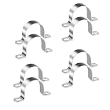 ANGEEK U-Rohrschellen 45MM Dicke 1.8mm | Edelstahl-Doppelloch-Rohrschellen Befestigungsschellen für die Befestigung von Gasrohren,Kabeln und Wasserrohren (8pcs)