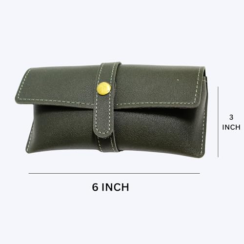 Image of Personalized Leather Goggle Cover | Custom Name | Unisex Faux Leather Eyewear Case with Button Closure | Travel-Friendly & Durable Sunglasses Holder for Men & Women
