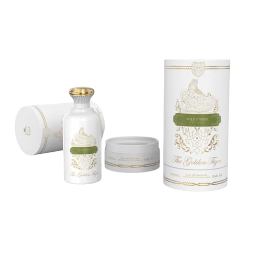 MILESTONE Perfumes The Golden Tiger - Perfume unisex de larga duración, 100 ml, fragancia premium para hombres y mujeres, aroma único y atrevido, perfecto para cualquier ocasión