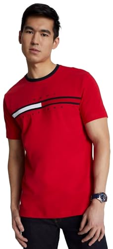 T-shirt Tommy Hilfiger col rond avec drapeau brodé collection prestige 2024