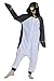 DELEY Unisex Erwachsene Cartoon Rosa Kaninchen Hooded Cosplay Anime Strampelanzug Schlafanzug Nachtwäsche, Pinguin, S(Höhe: 141cm-155cm)