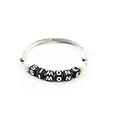 Bracelet personnalisable avec prénom SIMONE (réversible) pour adulte, enfant. Création sur mesure! Bijoux avec lettres d'alphabet A - Z (couleurs aux choix); Handmade